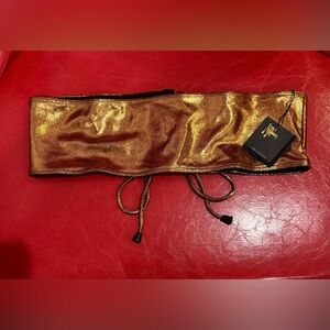 Gold Metallic Crop Top